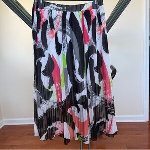 Worthington Pleated Multicolor Midi Skirt size S